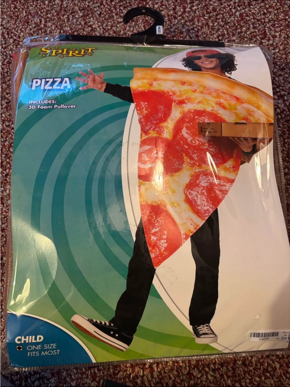 Spirit Kids Pepperoni Pizza Costume - Red, Yellow
